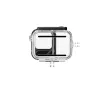 Insta360 Ace Pro 2 underwater housing top view with open lid showing transparent durable construction, secure buckle lock, and clear optical lens for distortion-free underwater footage up to 60m