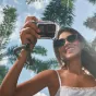 Insta360 Ace Pro 2/Ace Pro Xplorer Grip Kit Silver with ergonomic wrist strap, ideal for outdoor photography