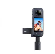 Insta360 cold shoe mount for Rode Wireless Go microphone on action camera with tripod handleInsta360 cold shoe mount for Rode Wireless Go microphone on action camera with tripod handle