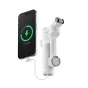 Insta360 Flow 2 Pro USB-C to Lightning charging cable (14.5 cm) connected to a smartphone, indicating fast charging compatibility with Lightning devices.