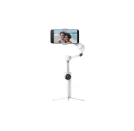 Смартфонный стабилизатор Insta360 Flow 2 белого цвета с выдвинутой ручкой-селфистиком для записи видео на пляже, с поддержкой AI-трекинга и 3-осевой стабилизацииСмартфонный стабилизатор Insta360 Flow 2 белого цвета с выдвинутой ручкой-селфистиком для записи видео на пляже, с поддержкой AI-трекинга и 3-осевой стабилизации