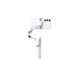 Insta360 Flow 2 white smartphone gimbal stabilizer with SmartWheel control, mounted on a phone for seamless video stabilization and AI tracking