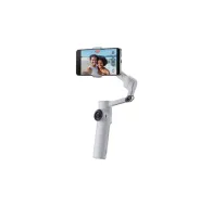 Insta360 Flow 2 smart stabilizer with AI tracking in use, holding smartphone for selfie recording with extended arm and magnetic clipInsta360 Flow 2 smart stabilizer with AI tracking in use, holding smartphone for selfie recording with extended arm and magnetic clip
