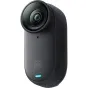 Экшн-камера Insta360 GO 3S 64GB черного цвета с передним объективом, подсвеченным логотипом и эргономичной ручкой