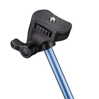 Selfie Stick - mantona Monopod Selfy Report Set blue for iOS - quick order from manufacturer