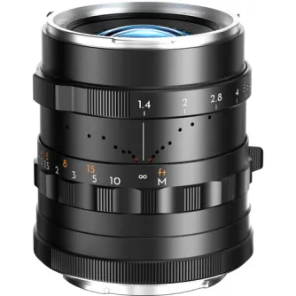 Thypoch Simera 28mm f1.4 lens for Sony E-mount with manual focus, black aluminum housing, 14-blade aperture, 49mm filter thread