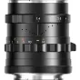 Thypoch Simera 28mm f1.4 objektīvs Sony E mount: priekšējais skats ar manuālo fokusa gredzenu un atvērtņu skalu