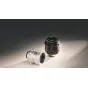 Thypoch Simera 35mm f1.4 lens in black and silver finish, highlighting front element and focus ring details for Leica M mount cameras
