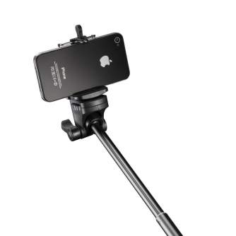 Selfie Stick - mantona Monopod Selfy Report Set black for iOS - quick order from manufacturer