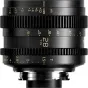 Объектив Thypoch Simera-C 28мм T1.5 для киносъемки с байонетом M-mount, вид спереди с деталями диафрагмы и шкалой фокусировки