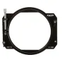Tilta MB-T12-136 clamp-on adapter for 136mm lenses, top view with keyhole slot and thumbscrews for secure matte box attachment