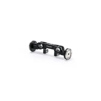 Tilta 15mm LWS Dual Rosette Adapter - black bridge-style mount with dual rosette connections for versatile accessory setup on LWS rods