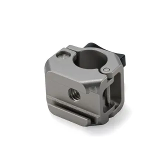 Tilta titanium white 15mm rod clamp mounting adapter with cold shoe (1/4-20) - lightweight aluminum alloy for secure rod attachment