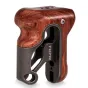 Tilta TA-LWH left side wooden handle with walnut grip and tactical gray aluminum frame for ergonomic left-handed shooting