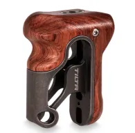 Tilta TA-LWH left side wooden handle with walnut grip and tactical gray aluminum frame for ergonomic left-handed shootingTilta TA-LWH left side wooden handle with walnut grip and tactical gray aluminum frame for ergonomic left-handed shooting
