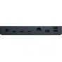 Razera Thunderbolt 4 Dock Chroma mugurējā pusē ar 10 portiem, ieskaitot Thunderbolt 4, USB-A, Ethernet, audio ligzdu un SD kartes slotu, nodrošinot ātru savienojamību un divu 4K monitoru atbalstu