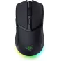 Беспроводная игровая мышь Razer Cobra HyperSpeed черного цвета сверху с RGB-подсветкой и подсвечивающимся логотипом Razer