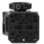Tilta HDA-T08-SRA 50mm Speed Rail Adapter - Black anodized aluminum dual-bolt clamp for Hydra Arm Mini, front view with CNC-machined design for high load capacity on 2-inch speed rails