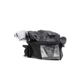 camRade wetSuit PXW-FS5 Mark II waterproof rain cover for Sony PXW-FS5 Mark II camera featuring transparent LCD window and interchangeable lens cover