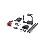 Кэдж для камеры Canon C80 Pro от Tilta с деревянной ручкой, блоком питания, базовой пластиной LWS 15мм, углеродными стержнями и модульными аксессуарами для универсальной установки и улучшенной функциональностиКэдж для камеры Canon C80 Pro от Tilta с деревянной ручкой, блоком питания, базовой пластиной LWS 15мм, углеродными стержнями и модульными аксессуарами для универсальной установки и улучшенной функциональности