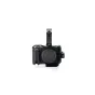 Tilta black camera cage for Canon R50 V with top handle, ARCA plate, and removable slide rail for versatile accessory mounting