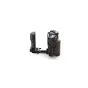 Tilta Nikon ZR camera cage with modular L-bracket half cage design, featuring adjustable ARCA receiver, mini PD V-Mount battery plate, and secure cable clamp for USB-C and Micro HDMI connections