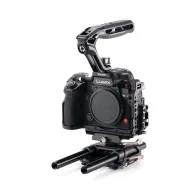 Tilta Camera Cage for Panasonic S1R II Base Kit with top handle, ARCA plate, and adjustable 15mm baseplate for secure tripod mountingTilta Camera Cage for Panasonic S1R II Base Kit with top handle, ARCA plate, and adjustable 15mm baseplate for secure tripod mounting