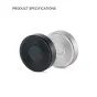 Tilta lens cap for Fujifilm X100VI/X100V in sleek silver finish with concentric grooves for enhanced grip and protection
