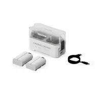 Tilta LP-E6P Charging Station Battery Kit with 2 Batteries, Off White - Compact portable charger for Canon and third-party LP-E6 batteries, featuring 45W PD charging and LED indicators.Tilta LP-E6P Charging Station Battery Kit with 2 Batteries, Off White - Compact portable charger for Canon and third-party LP-E6 batteries, featuring 45W PD charging and LED indicators.