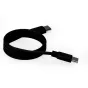 USB-C charging cable for Tilta LP-E6P battery charging station, black braided design with dual connectors
