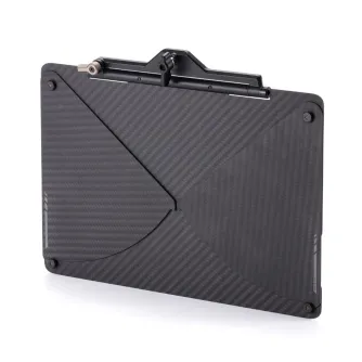 Tilta Top Flag for Mirage Pro Matte Box – black carbon fiber glare blocker with secure 1/4-20 screw attachment, side view