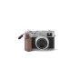 Tilta Vintage Camera Cage for Fujifilm X100VI with walnut wood handgrip and hot shoe thumb grip for enhanced stability and comfort