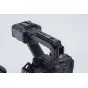 Tilta XLR paplašinājuma kārba Canon C50 ar integrētu NATO sliedi un aukstā pēda, uzstādīta uz kameras XLR roktura.