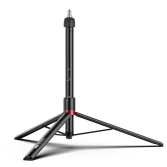 Ulanzi AT-05 2M heavy-duty foldable light stand with extended aluminum tube, sturdy tripod base, and dual locking knobs for stable lighting support up to 5kg