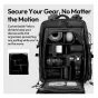 Ulanzi B172 BC007 taktiskā fotoaparāta mugursoma 28L ar pielāgojamiem Velcro dalītājiem, kurā ietilpst DSLR un bezspoguļu kameras, objektīvi, klēpjdators un planšetdators organizētās nodalījumos