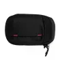 Ulanzi BP14 compact accessory pouch with a textured surface, central zipper closure, and red branding, designed for organizing small items, black color, viewed from above