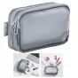 Ulanzi BP15 SeeClear Tech Pouch M 0.85L - waterproof transparent TPU organizer with double zipper compartments for tech accessories, shown closed with gray fabric exterior