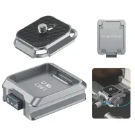 Ulanzi C061 Uka ātrās atbrīvošanas komplekts DJI RS sērijai - virsmas un pamatnes plāksnes skats ar iekļauto Allen atslēgu un drošu montāžas sistēmuUlanzi C061 Uka ātrās atbrīvošanas komplekts DJI RS sērijai - virsmas un pamatnes plāksnes skats ar iekļauto Allen atslēgu un drošu montāžas sistēmu