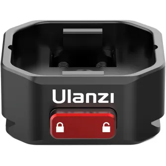 Ulanzi CLAW Arca Quick Release Base featuring a sliding lock mechanism and 1/4-inch threaded mounts for heavy-duty camera rigs