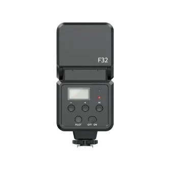 Ulanzi F32 V2 kompakts zibspuldze ar iekšējo bateriju, GN 32 un karstā pēda montāžu Canon, Nikon, Sony kamerām - priekšējais skats