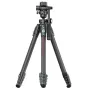 Ulanzi JJ06 carbon fiber travel tripod with fluid ball head, showcasing split center column and five-section legs for overhead and low-angle photography