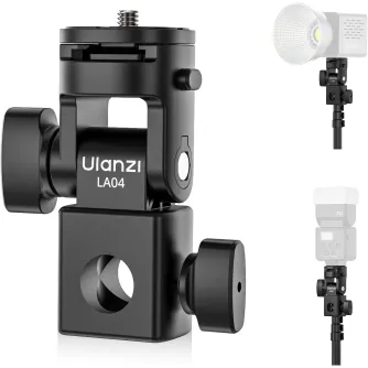 Адаптер для светового штатива Ulanzi LA04 с регулировкой наклона на 180°, холодным башмаком и резьбой 1/4 дюйма для универсального крепления камер и осветительных приборов
