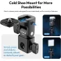 Ulanzi LA04 cold shoe mount adapter with quick-release plate for attaching video lights and cameras to light stands