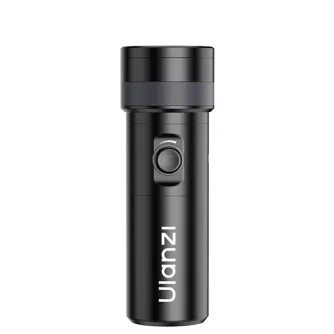 Фонарик Ulanzi LM01 10W LED для фотографии с элегантным дизайном, центральной кнопкой питания и логотипом Ulanzi, вид спереди