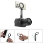 Крепление Ulanzi MA07 MagLock с кольцевым светильником на DSLR-камере, демонстрирующее универсальную совместимость с 1/4 дюймовым креплением для вспышки для мобильных и профессиональных установок