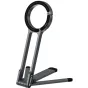 Ulanzi MA30 foldable smartphone tripod in dark gray, featuring a magnetic grip ring and carabiner clip for travel.