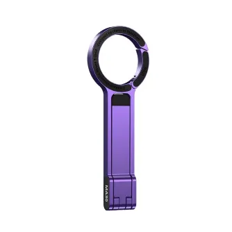 Ulanzi MA30 purpura MagSafe saderīgs salokāms mobilā telefona statīvs, viegls 0.22 lb karabīna stila statīvs mobilajai fotogrāfijai un vlogiem