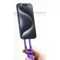 Ulanzi MA30 purpura MagSafe saderīgs saliekamais mobilā telefona statīvs ar karabīna cilpu un spēcīgu priekšējo magnētu drošai viedtālruņa turēšanai un slīpuma regulēšanai.
