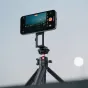 Ulanzi MA50 magnetic phone holder mounted on a tripod with a 1/4-inch screw port, smartphone actively recording video with gridlines and exposure settings.