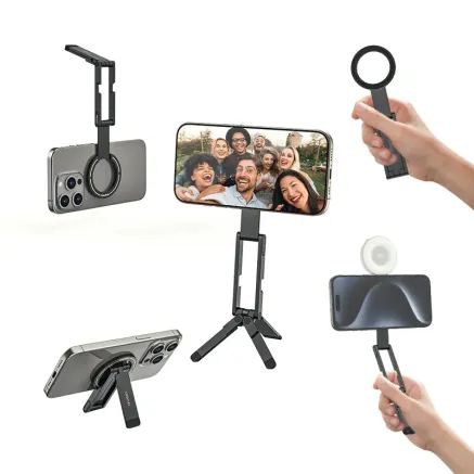 Ulanzi MA60 Foldable Magnetic Phone Tripod Black - 14N magnet, 65g, 500g load 